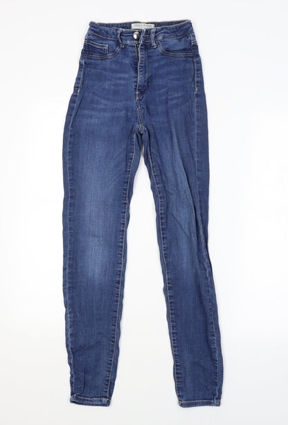 Womens UK Size 8 TALLY WEiJL Regular Fit Skinny Blue Jeans
