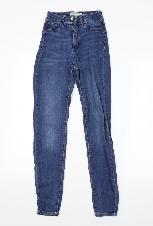 Womens UK Size 8 TALLY WEiJL Regular Fit Skinny Blue Jeans