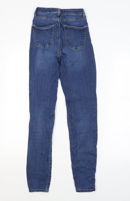 Womens UK Size 8 TALLY WEiJL Regular Fit Skinny Blue Jeans