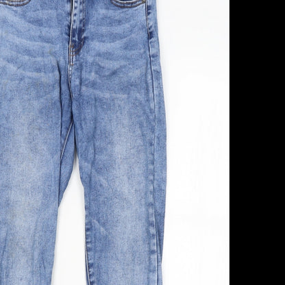Womens UK Size 10 Preworn Regular Fit Straight Blue Jeans