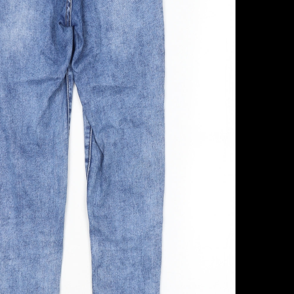 Womens UK Size 10 Preworn Regular Fit Straight Blue Jeans