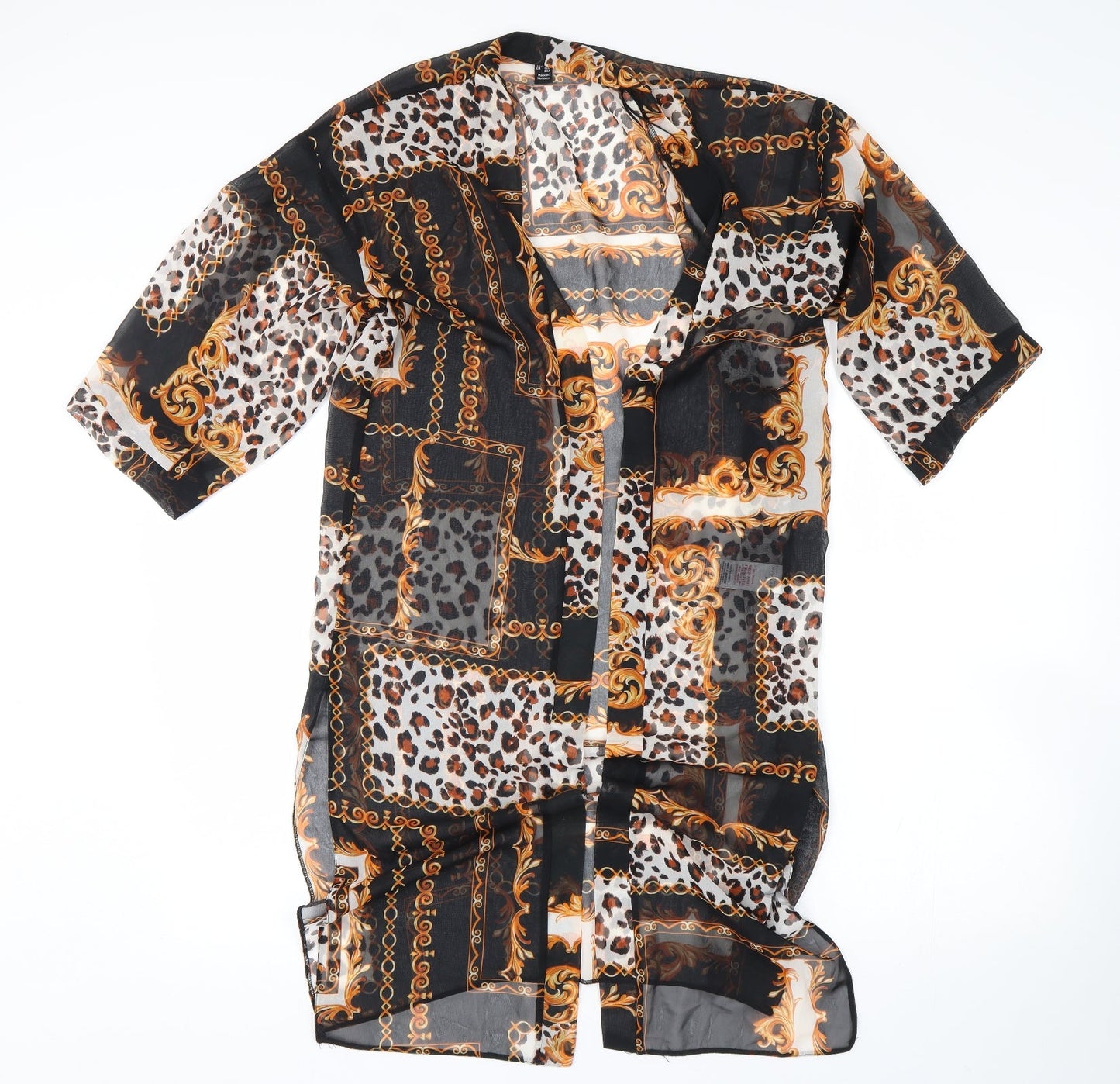 Womens UK Size S New Look Multicoloured Wrap Blouse