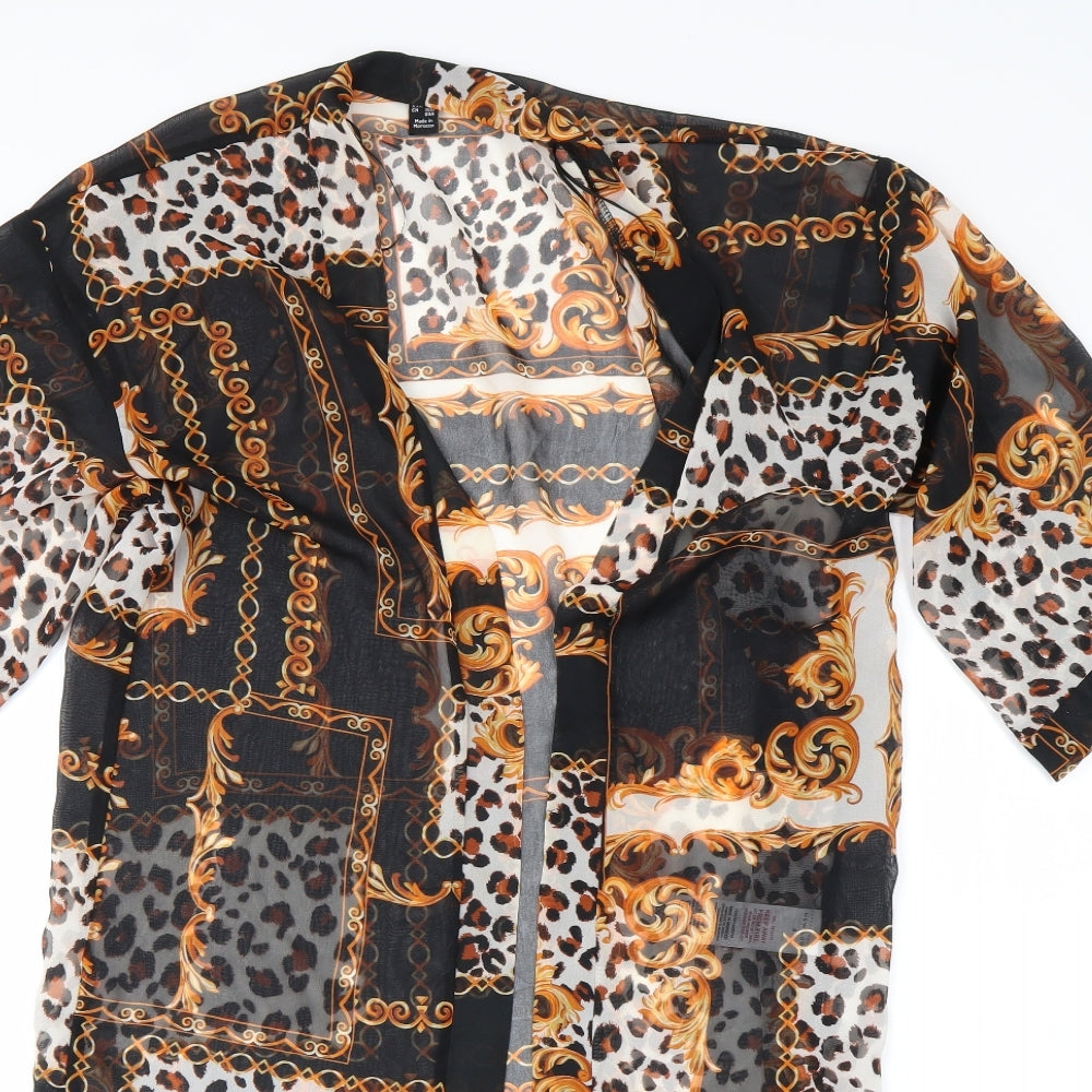Womens UK Size S New Look Multicoloured Wrap Blouse
