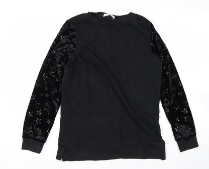 M&S Girls Black   Pullover Jumper Size 11-12 Years
