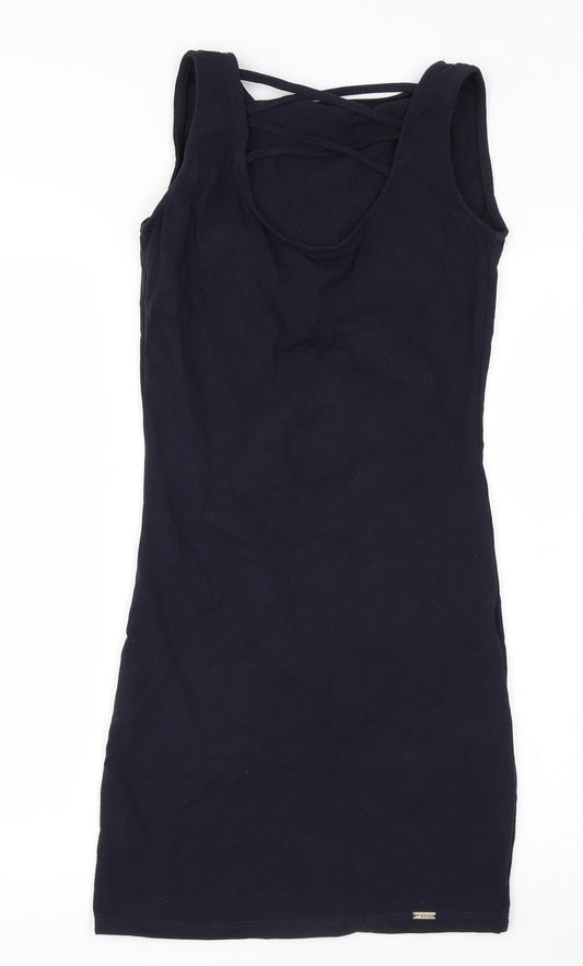 Megi Womens Blue   Tank Dress  Size S