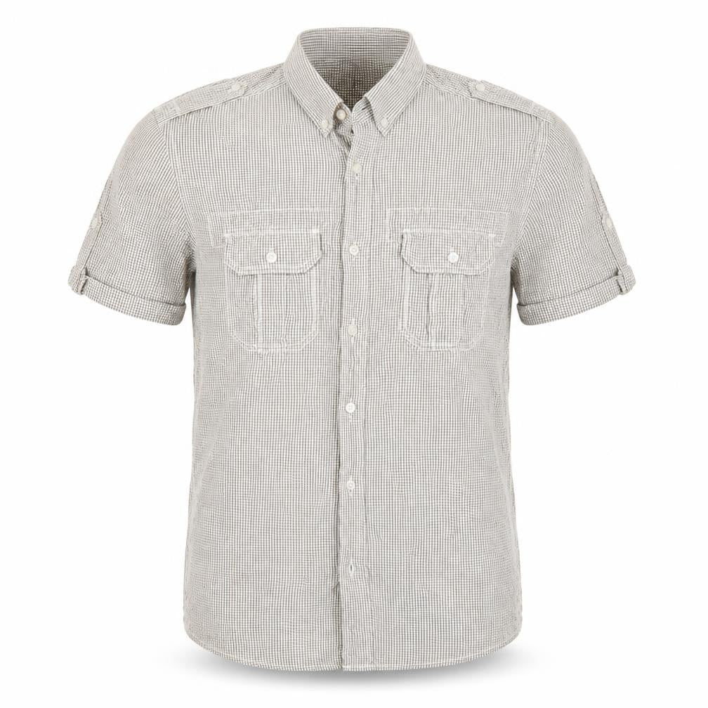 Mens UK Size L H&M Multicoloured  Button-Up Short Sleeve Casual Shirt