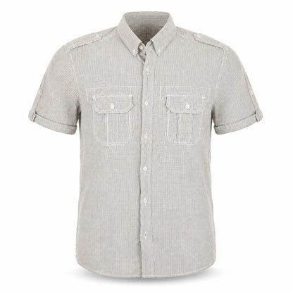 Mens UK Size L H&M Multicoloured  Button-Up Short Sleeve Casual Shirt