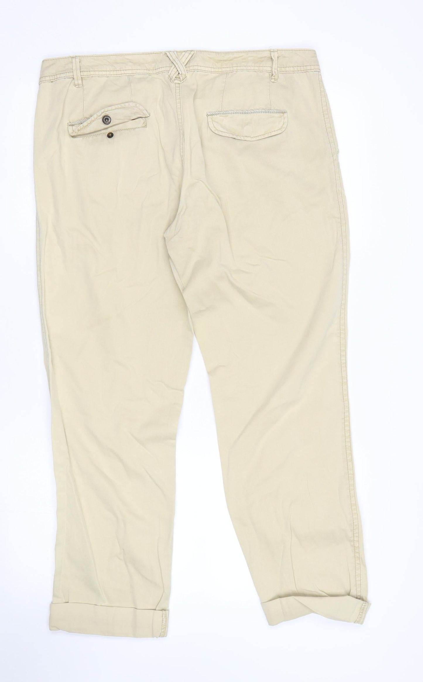 New Look Womens Beige   Boyfriend Jeans Size 14 L27 in