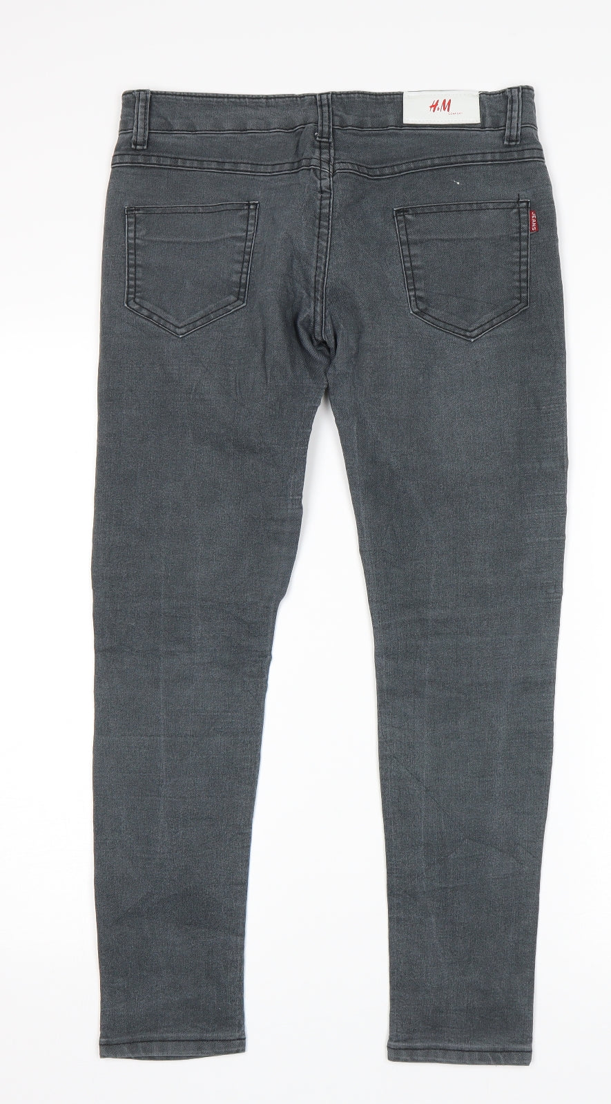 Womens UK Size 32 in H&M Regular Fit Skinny Grey Jeans