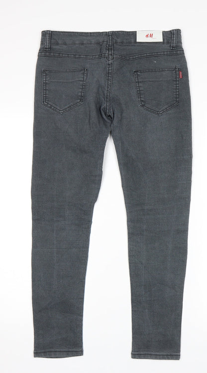 Womens UK Size 32 in H&M Regular Fit Skinny Grey Jeans
