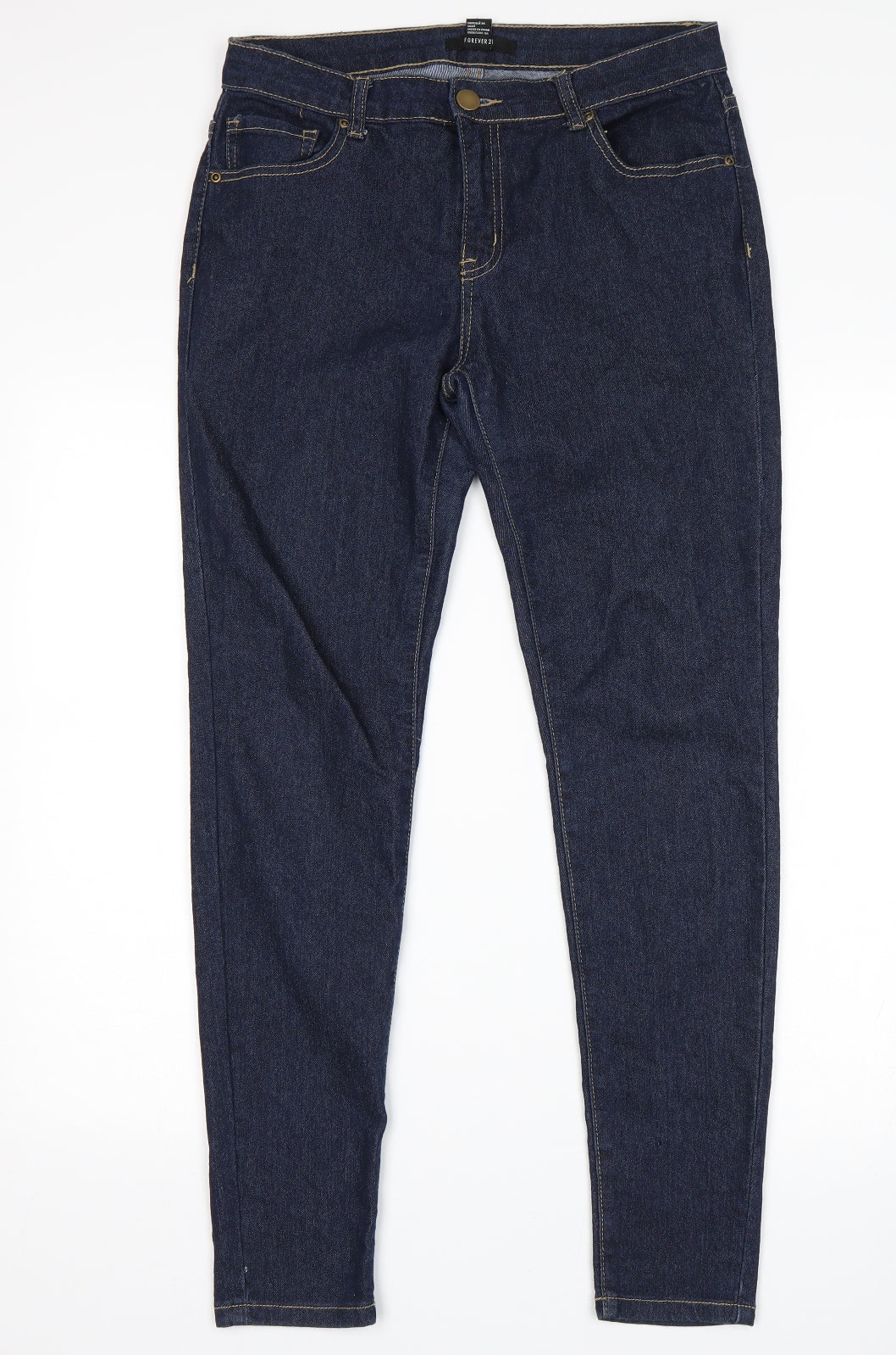 FOREVER 21 Womens Blue   Skinny Jeans Size 14 L29 in