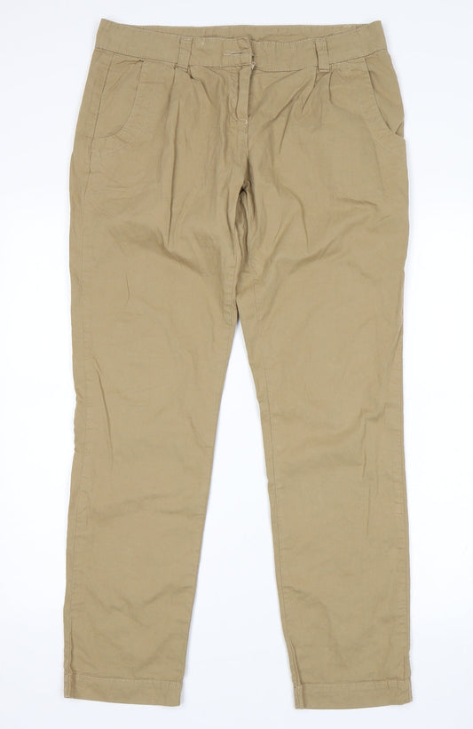 Womens UK Size 10 Internacionale Regular Fit Chino Beige Trousers