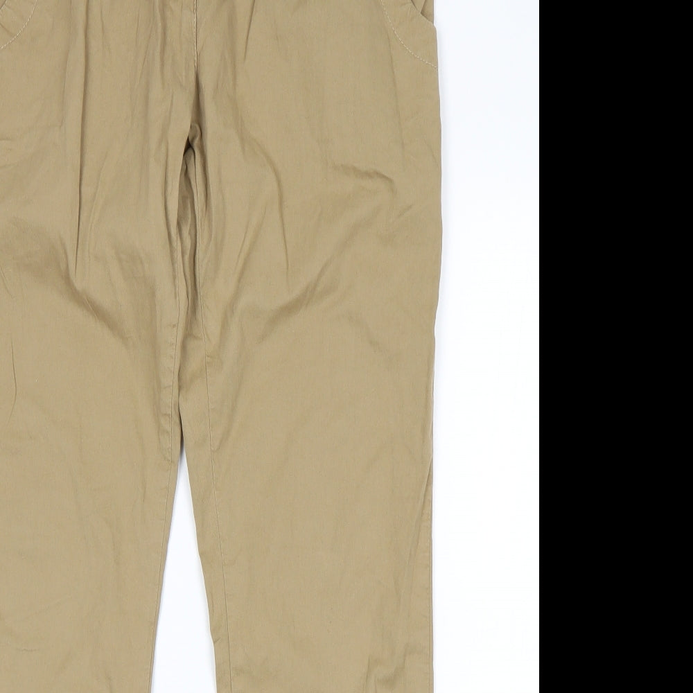 Womens UK Size 10 Internacionale Regular Fit Chino Beige Trousers