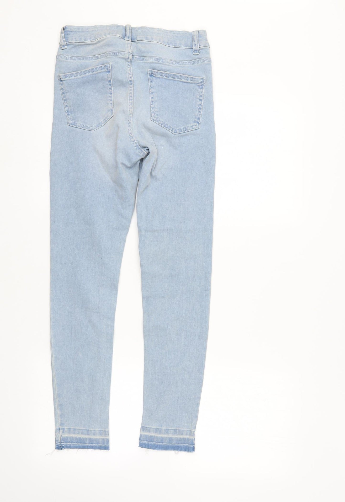 Denim CO Womens Blue  Denim Straight Jeans Size 10 L27 in - Elastic Waist