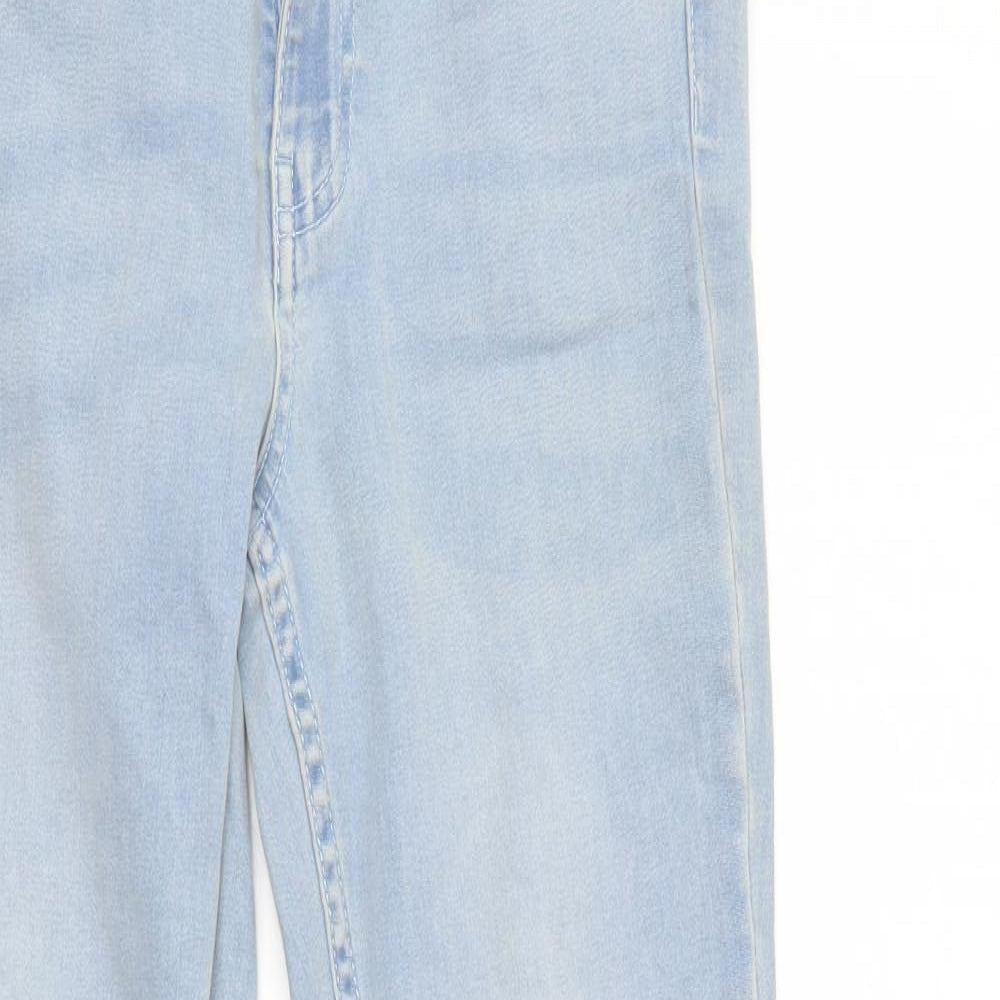 Denim CO Womens Blue  Denim Straight Jeans Size 10 L27 in - Elastic Waist