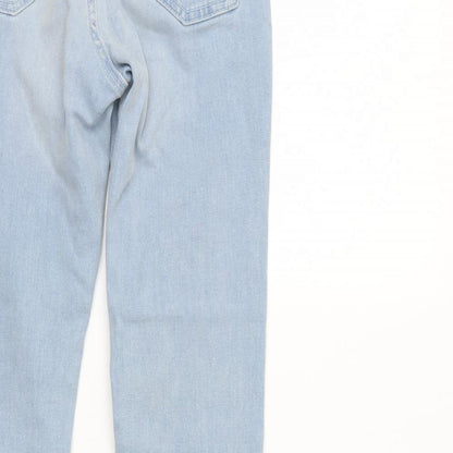 Denim CO Womens Blue  Denim Straight Jeans Size 10 L27 in - Elastic Waist