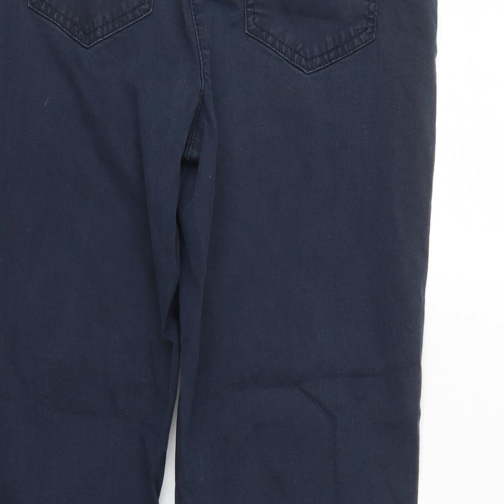 Womens UK Size 10 Canda Regular Fit Cropped Blue Jeans