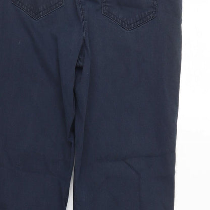 Womens UK Size 10 Canda Regular Fit Cropped Blue Jeans