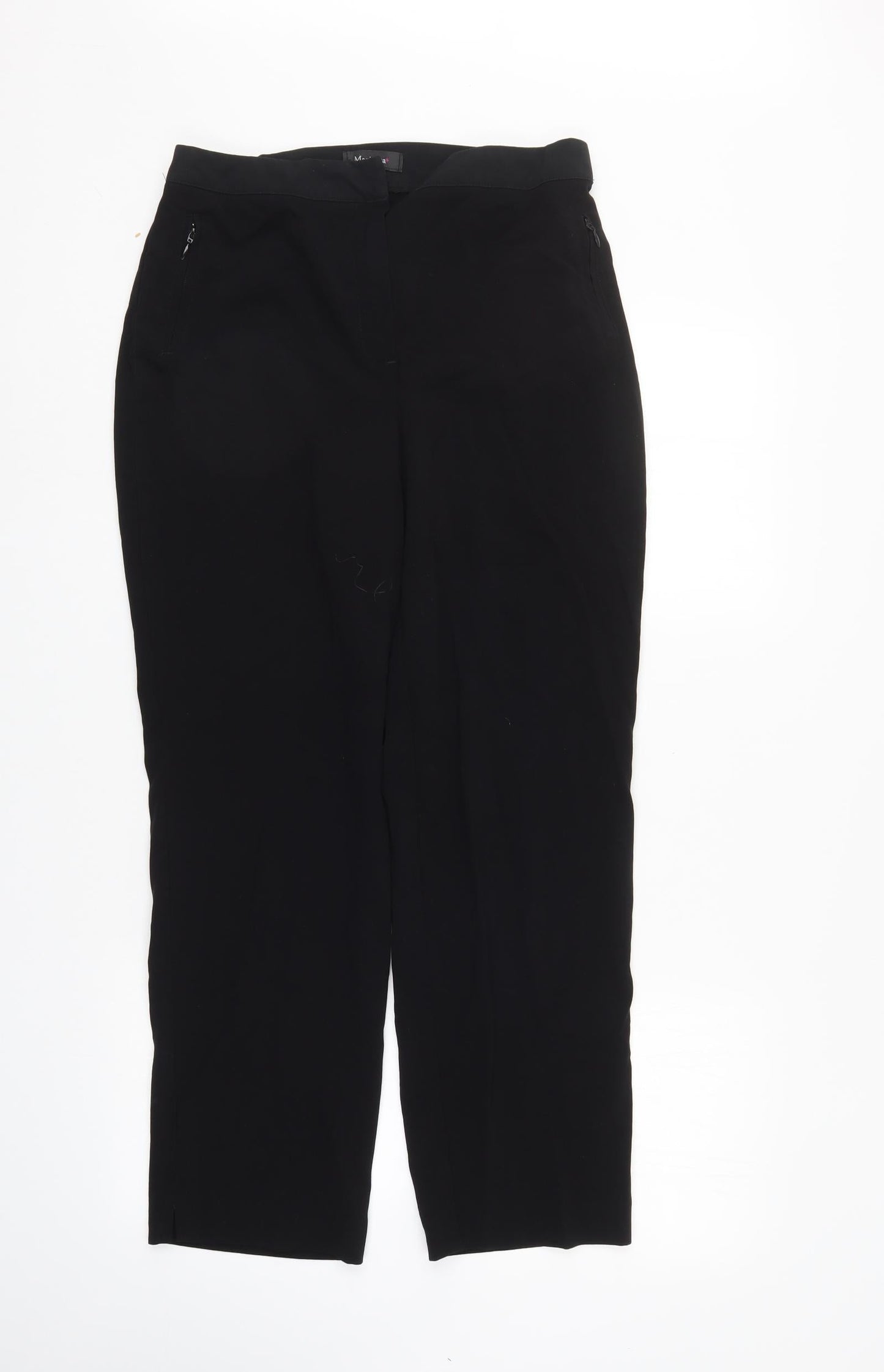 Womens UK Size 12 MARISOTA Regular Fit  Black Trousers
