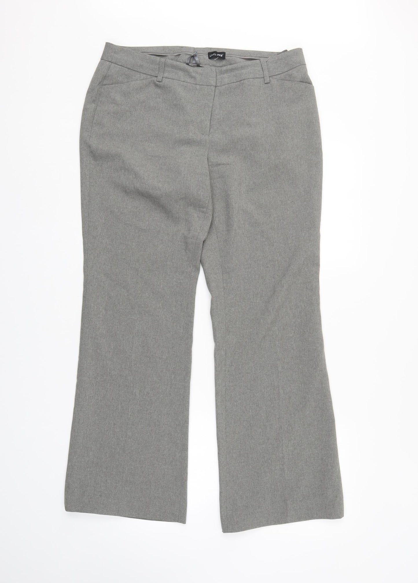 Laura Scott Womens Grey   Trousers  Size 14 L30 in