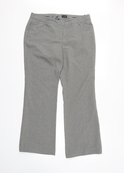 Laura Scott Womens Grey   Trousers  Size 14 L30 in