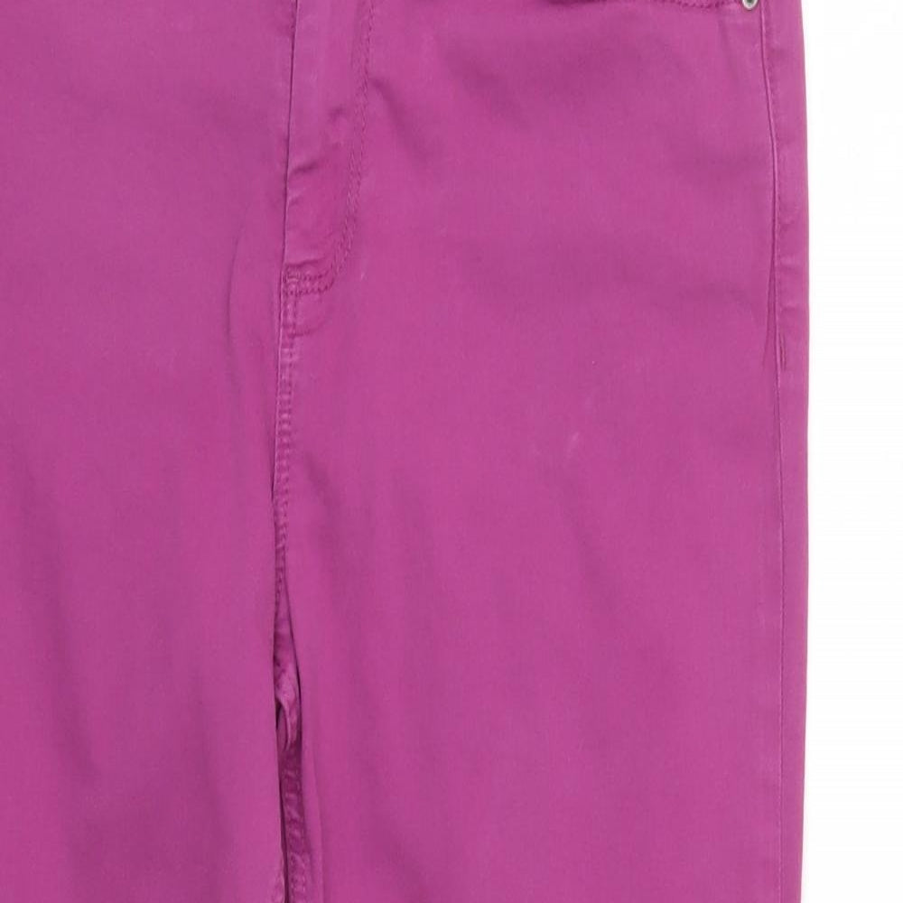 M&S Womens Purple  Denim Skinny Jeans Size 10 L21 in
