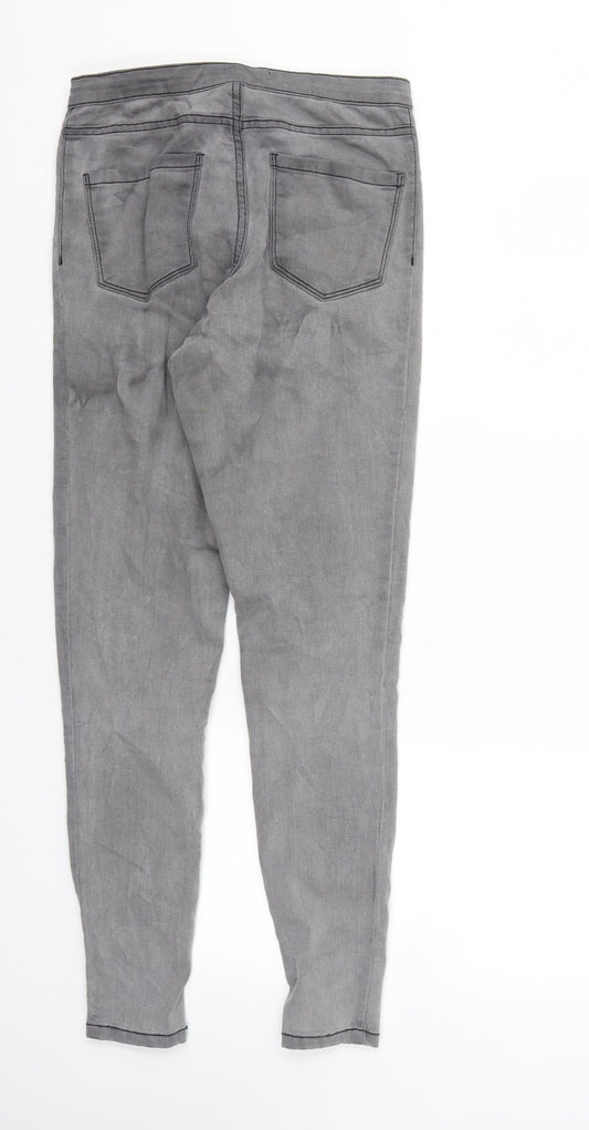 DENIM CO Womens Grey  Denim Tapered Jeans Size 6 L28 in