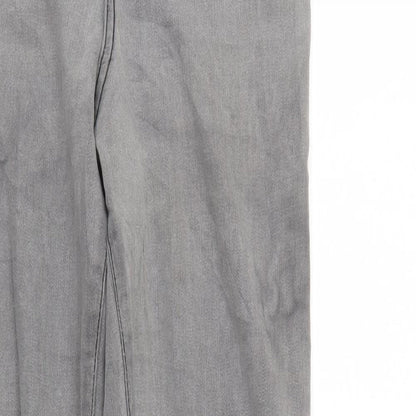DENIM CO Womens Grey  Denim Tapered Jeans Size 6 L28 in