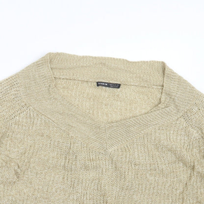 SheIn Womens Beige  Knit Pullover Jumper Size M