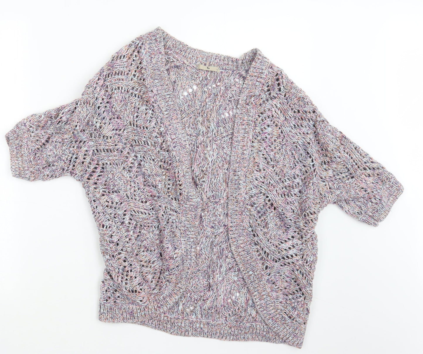 TU Womens Purple  Knit Cardigan Jumper Size 12