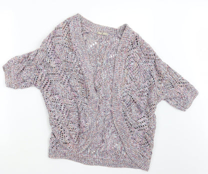 TU Womens Purple  Knit Cardigan Jumper Size 12