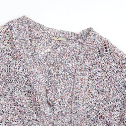 TU Womens Purple  Knit Cardigan Jumper Size 12