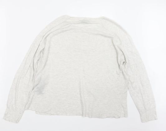 Womens UK Size L Zara Knit White Pullover Jumper