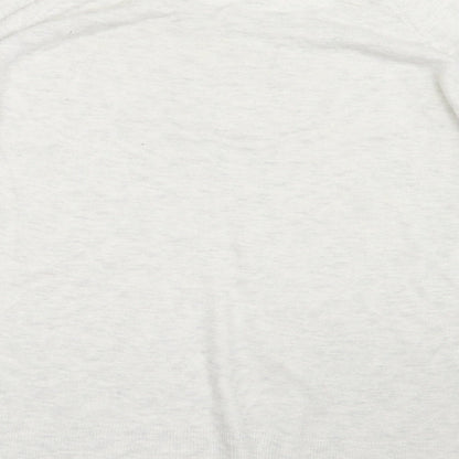 Womens UK Size L Zara Knit White Pullover Jumper