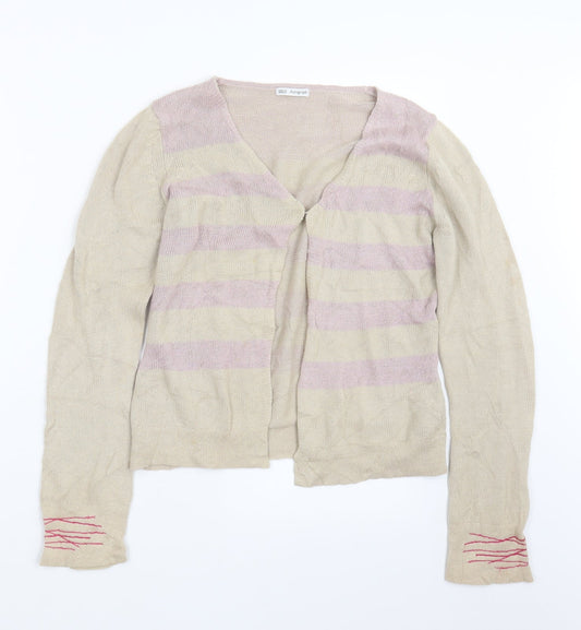Autograph Womens Beige  Knit Cardigan Jumper Size S