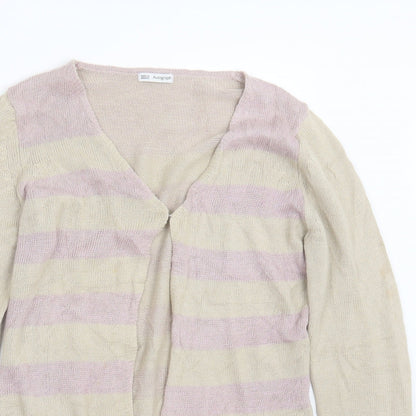 Autograph Womens Beige  Knit Cardigan Jumper Size S