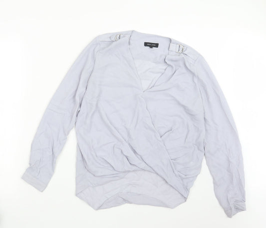 Womens UK Size 10 New Look Purple Basic Blouse