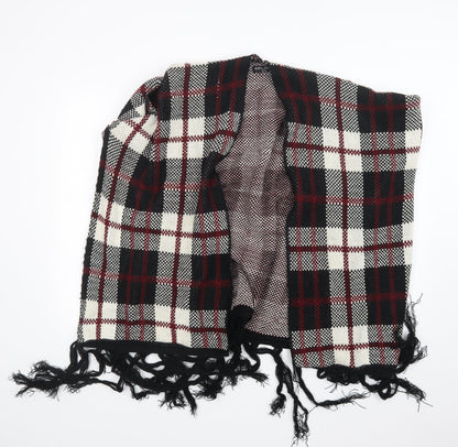 Select Womens Black Check Knit  Shawl/Wrap