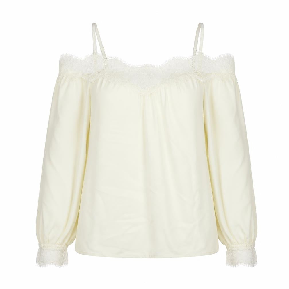Womens UK Size M Preworn Ivory Basic Blouse