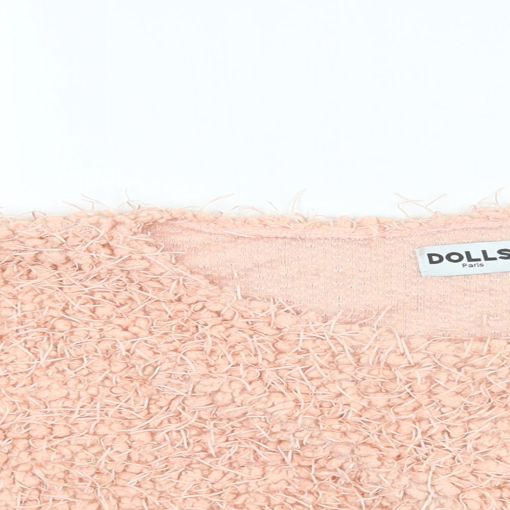 Dolls Paris Womens Pink   Cropped T-Shirt Size S
