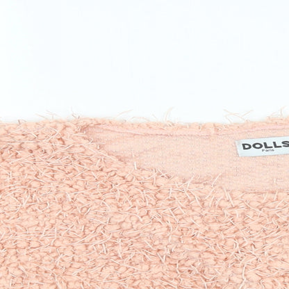 Dolls Paris Womens Pink   Cropped T-Shirt Size S