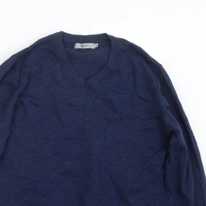 TU Mens Blue  Knit Pullover Jumper Size M