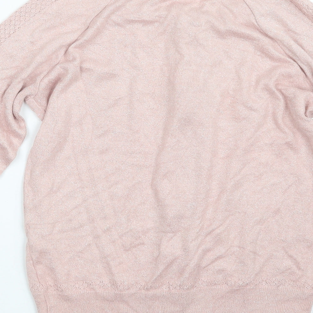 George Womens Pink  Knit Jacket  Size M