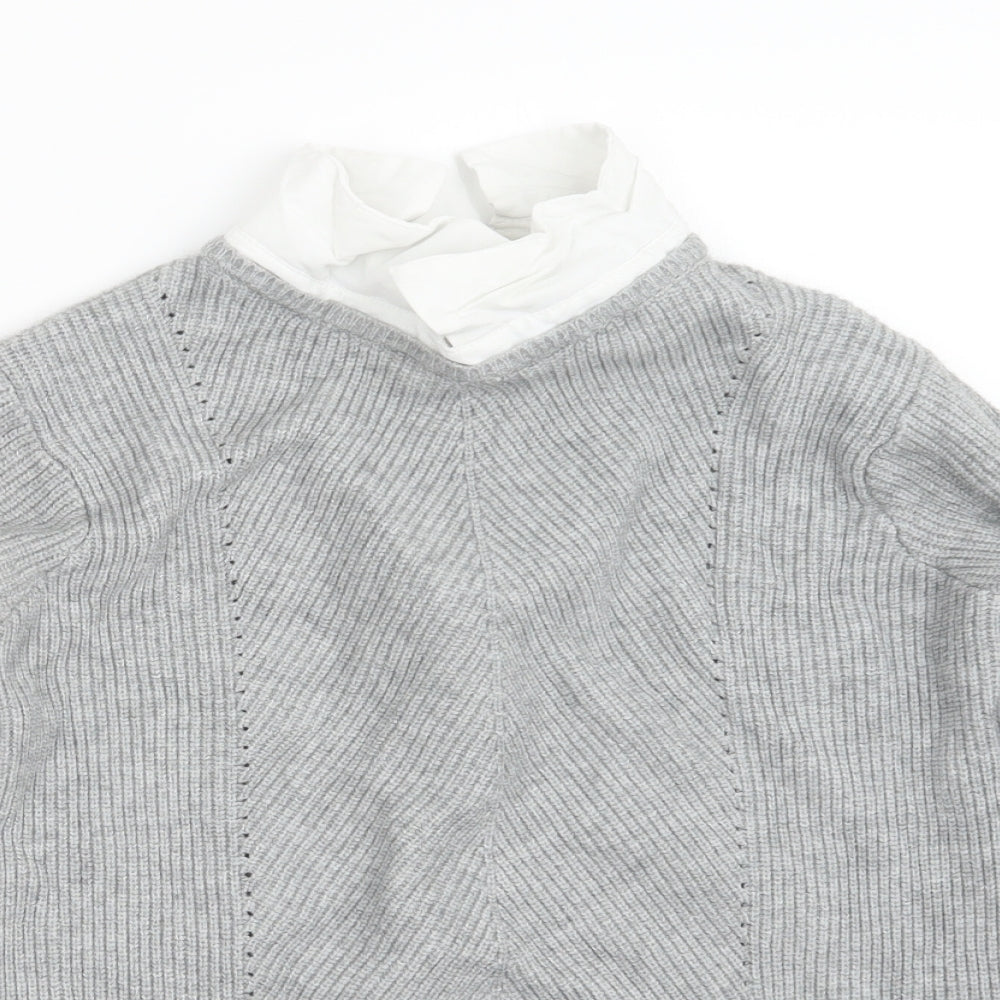 Primark Womens Grey  Knit Pullover Jumper Size 12