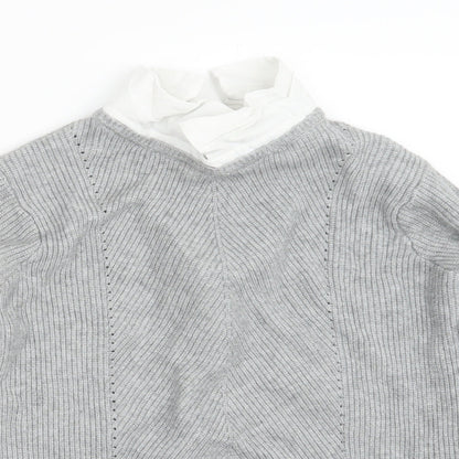 Primark Womens Grey  Knit Pullover Jumper Size 12