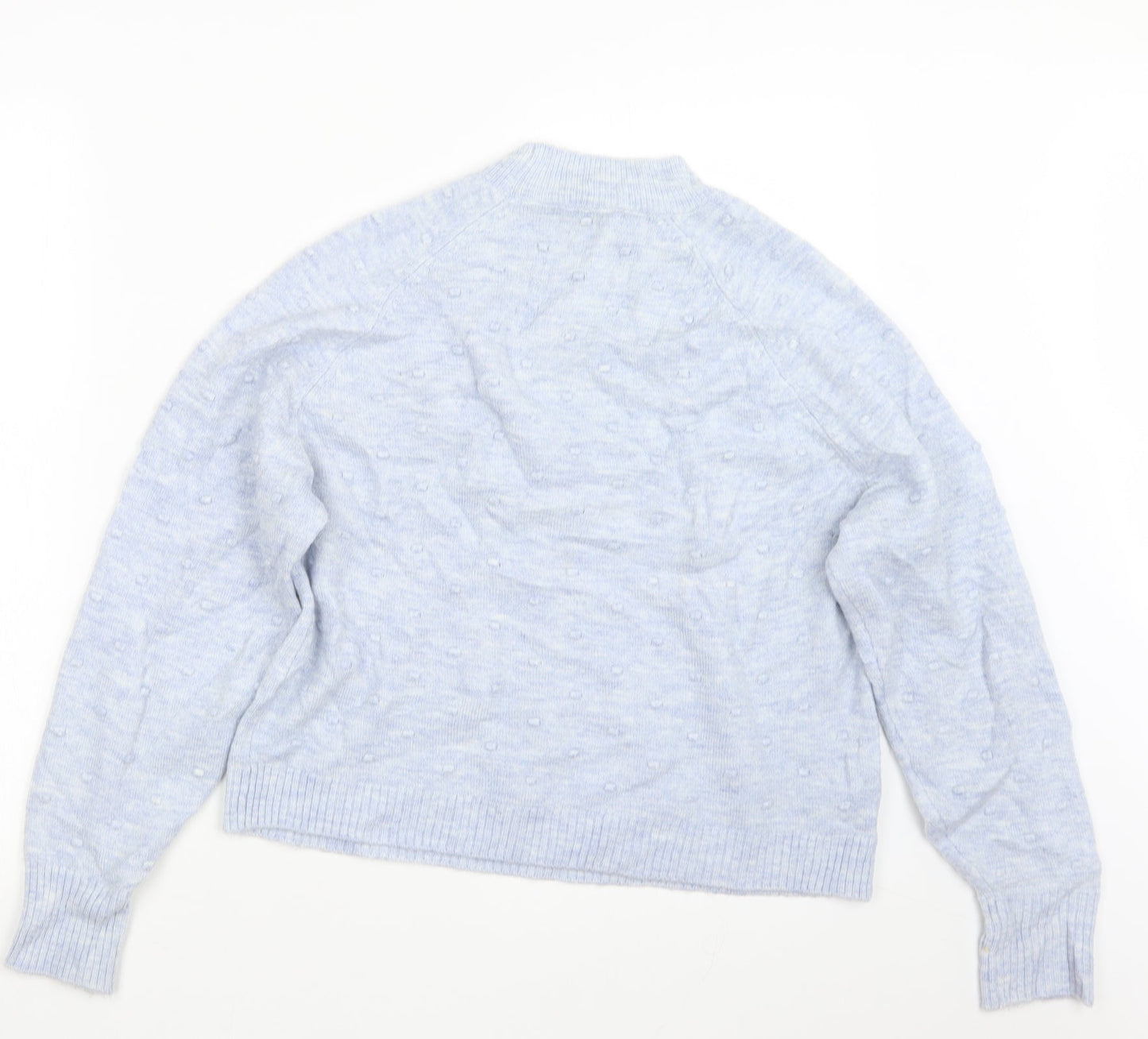 Womens UK Size S Mango Blue Pullover Jumper