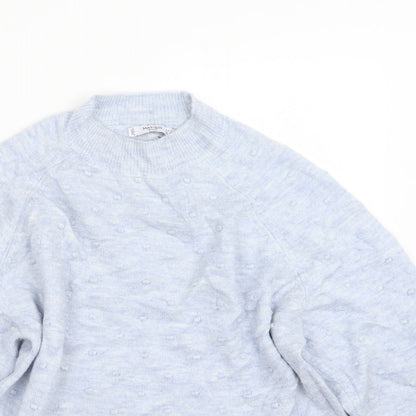 Womens UK Size S Mango Blue Pullover Jumper