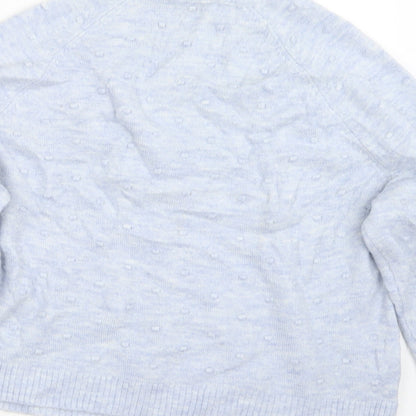 Womens UK Size S Mango Blue Pullover Jumper
