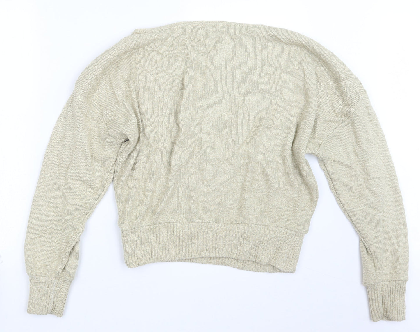 Boohoo Womens Beige  Knit Pullover Jumper Size M