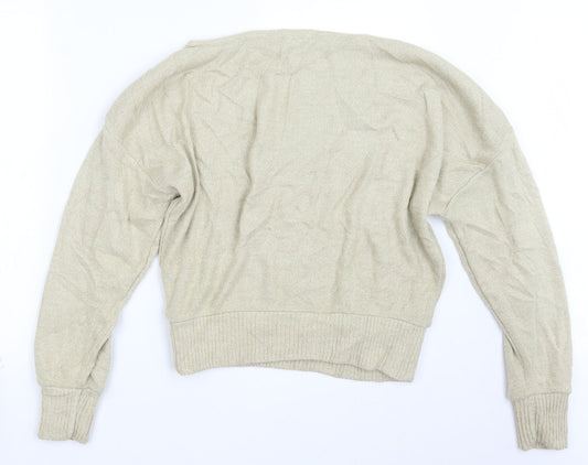 Boohoo Womens Beige  Knit Pullover Jumper Size M